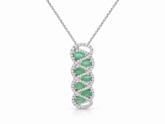 Silver Emerald Pendant
