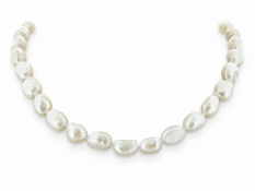 26 inch Baroque Shaped Freshwater Cultured 8.0 - 8.5mm Pearl Necklace