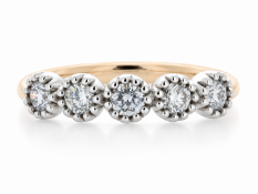 18ct Yellow Gold Five Stone Diamond Ring 0.50 Carats
