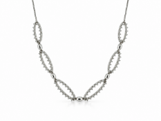 18ct White Gold Ladies Diamond Necklet 0.42 Carats