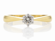 18ct Single Stone Wire Set Diamond Ring 0.50 Carats