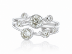 18ct White Gold Raindance Style  Diamond Ring 1.05 Carats