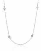 14ct White Gold Ladies Dress Diamond Necklet 0.25 Carats