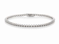 9ct White Gold Tennis Diamond Bracelet 1.00 Carats