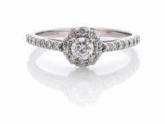 Platinum Diamond Dress Ring 0.62 Carats