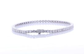 18ct White Gold Tennis Diamond Bracelet 8.00 Carats