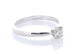 9ct White Gold Single Stone Claw Set Diamond Ring 0.40 Carats