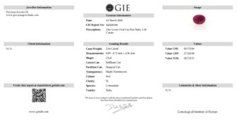 Loose Oval Ruby 2.44 Carats