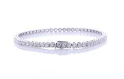 18ct White Gold Tennis Diamond Bracelet 9.15 Carats