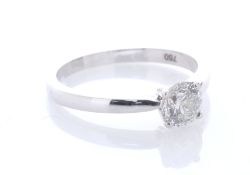 18ct White Gold Single Stone Claw Set Diamond Ring 0.75 Carats