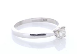 9ct White Gold Single Stone Claw Set Diamond Ring 0.50 Carats