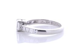 Platinum Single Stone With Stone Set Shoulders Diamond Ring 0.89 Carats
