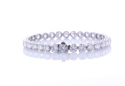 18ct White Gold Tennis Diamond Bracelet 17.00 Carats