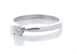 18ct White Gold Single Stone Claw Set Diamond Ring 0.23 Carats