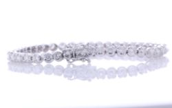 18ct White Gold Tennis Diamond Bracelet 5.00 Carats