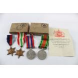 Boxed WW2 Italy Star Medal Group Polish Boxes To Mr B. Krolikiewicz - Boxed WW2 Italy Star Medal