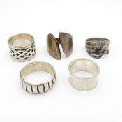 Collection of Sterling Silver Rings, inc. Modernist, Celtic x 5 (48g)