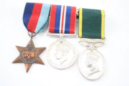 Mounted WW2 Territorial Medal Group Named- Pte D.C Hands Oxf & Bucks R - Mounted WW2 Territorial