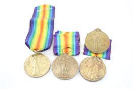 WW1 Victory Medals x 4 - WW1 Victory Medals Named to: 46735 Cpc P A M Bell MGC 71619 Pte J Wainman