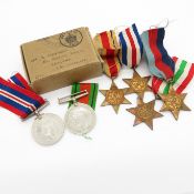Boxed WW2 Army Italy / France/ Africa and Germany Medal Group - Used Condition - please refer to
