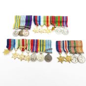 4 x Mounted Medal Groups inc Korea, GSM Malaya, Borneo Star - Used Condition - please refer to