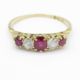 18ct gold ruby diamond five-stone ring (2.6g) Size S - Image 1 of 5