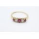 18ct gold ruby diamond five-stone ring (2.6g) Size S - Image 2 of 5