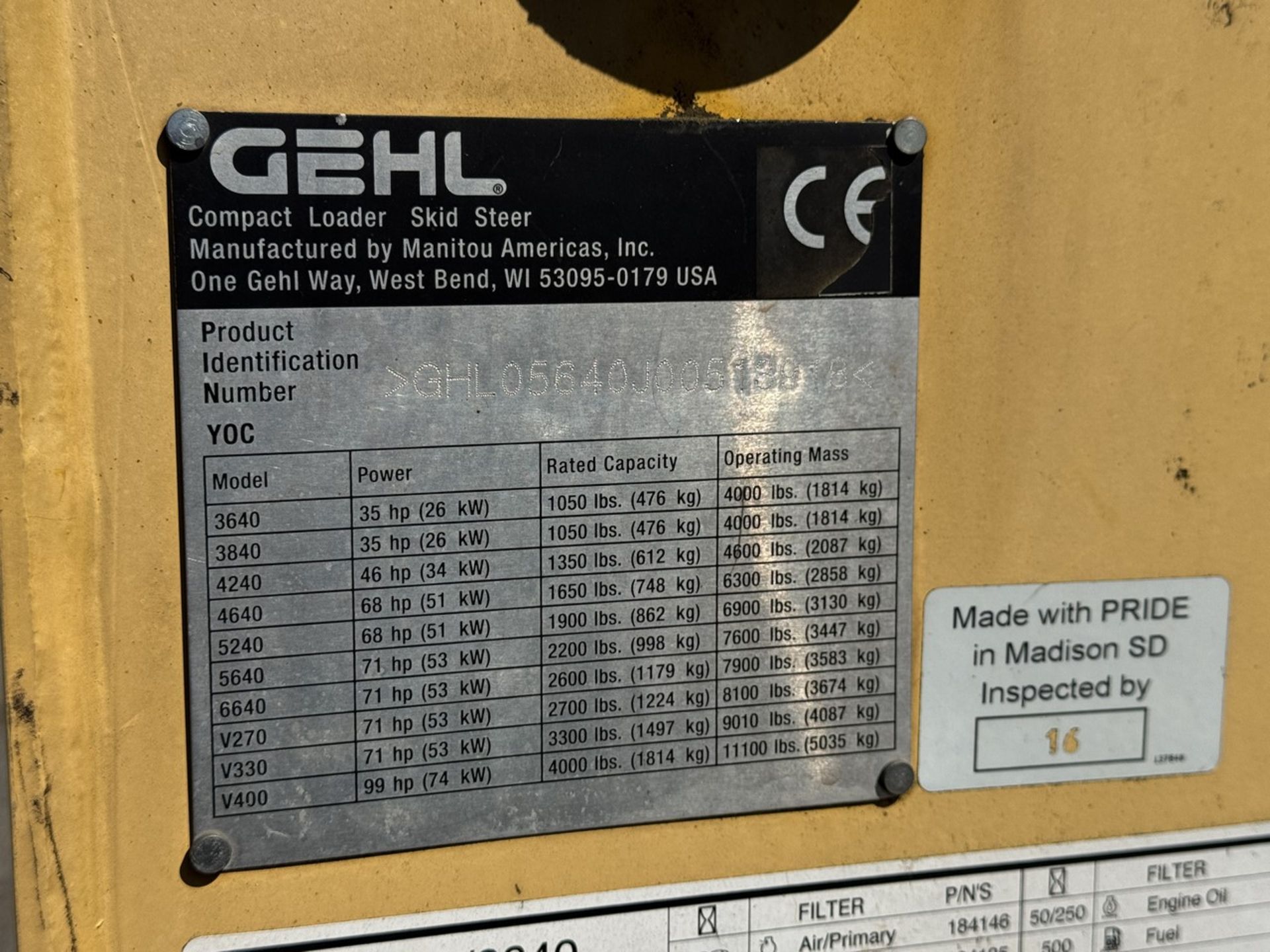 Gehl 5640 Skid Steer (INOPERABLE) - Image 21 of 21