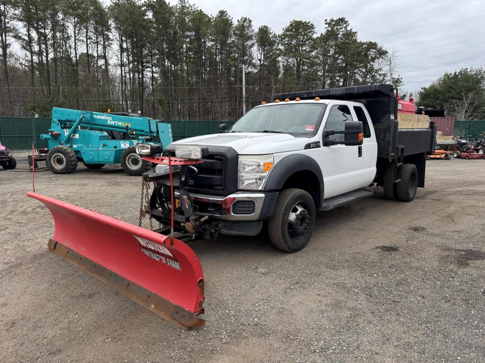 2015 Ford F-550 Mason Dump 4x4 w/ Plow and Salter - Image 12 of 32