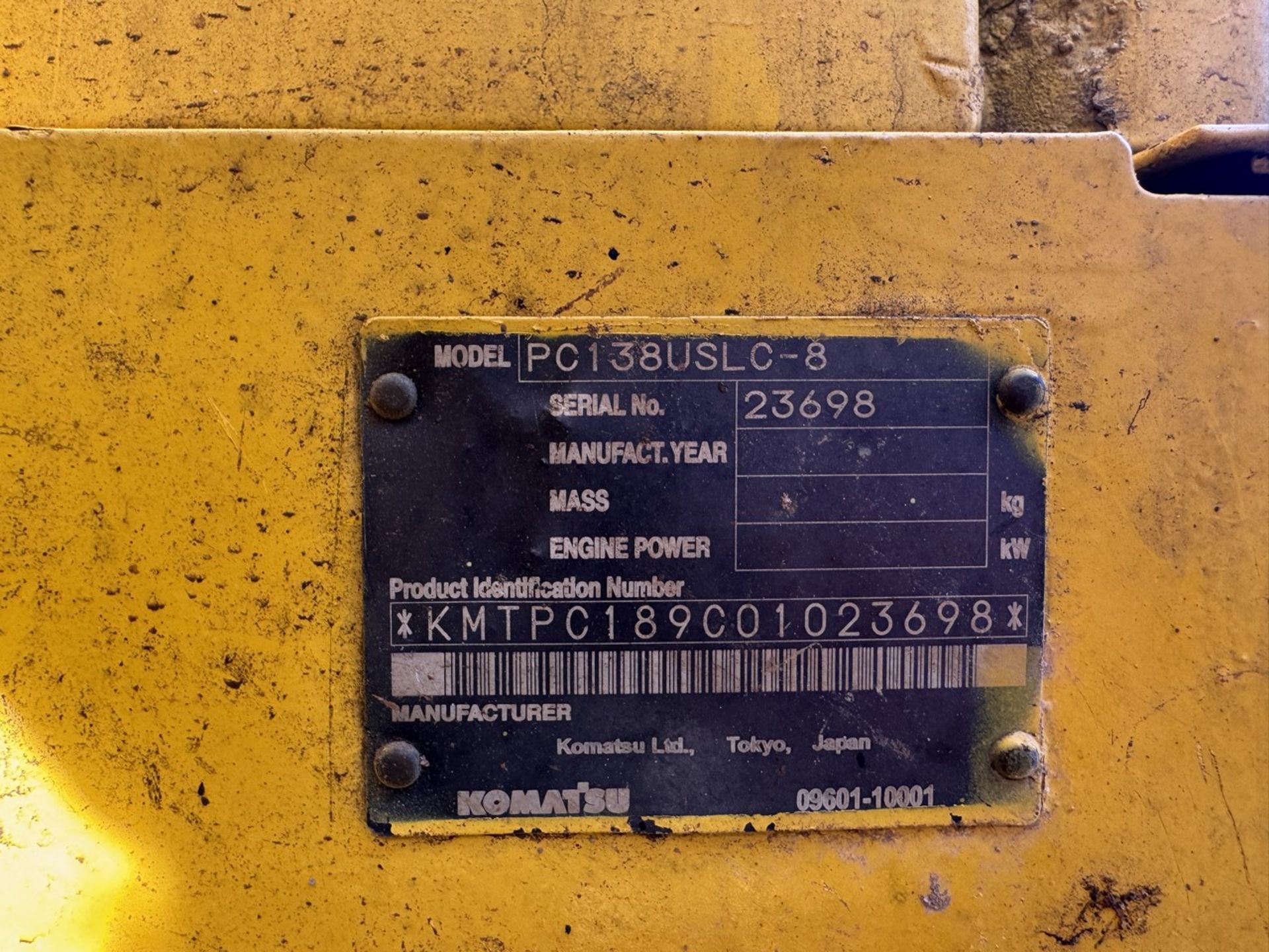 2009 Komatsu PC138USLC Tracked Excavator - Image 25 of 25