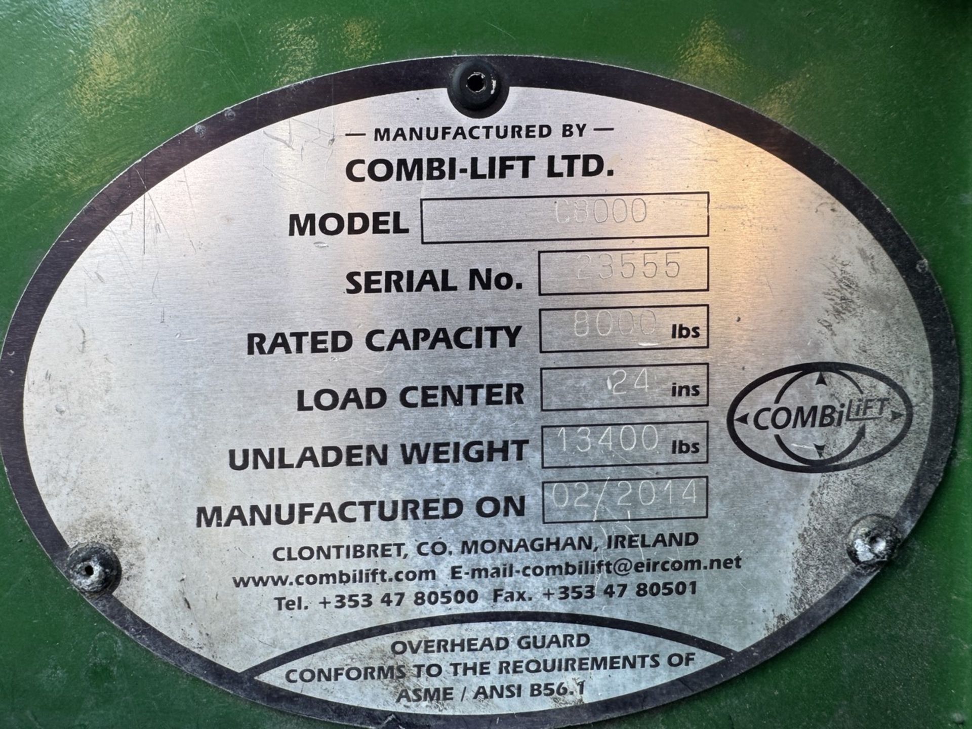 2014 COMBILIFT C8000 Kubota Diesel - Image 27 of 27