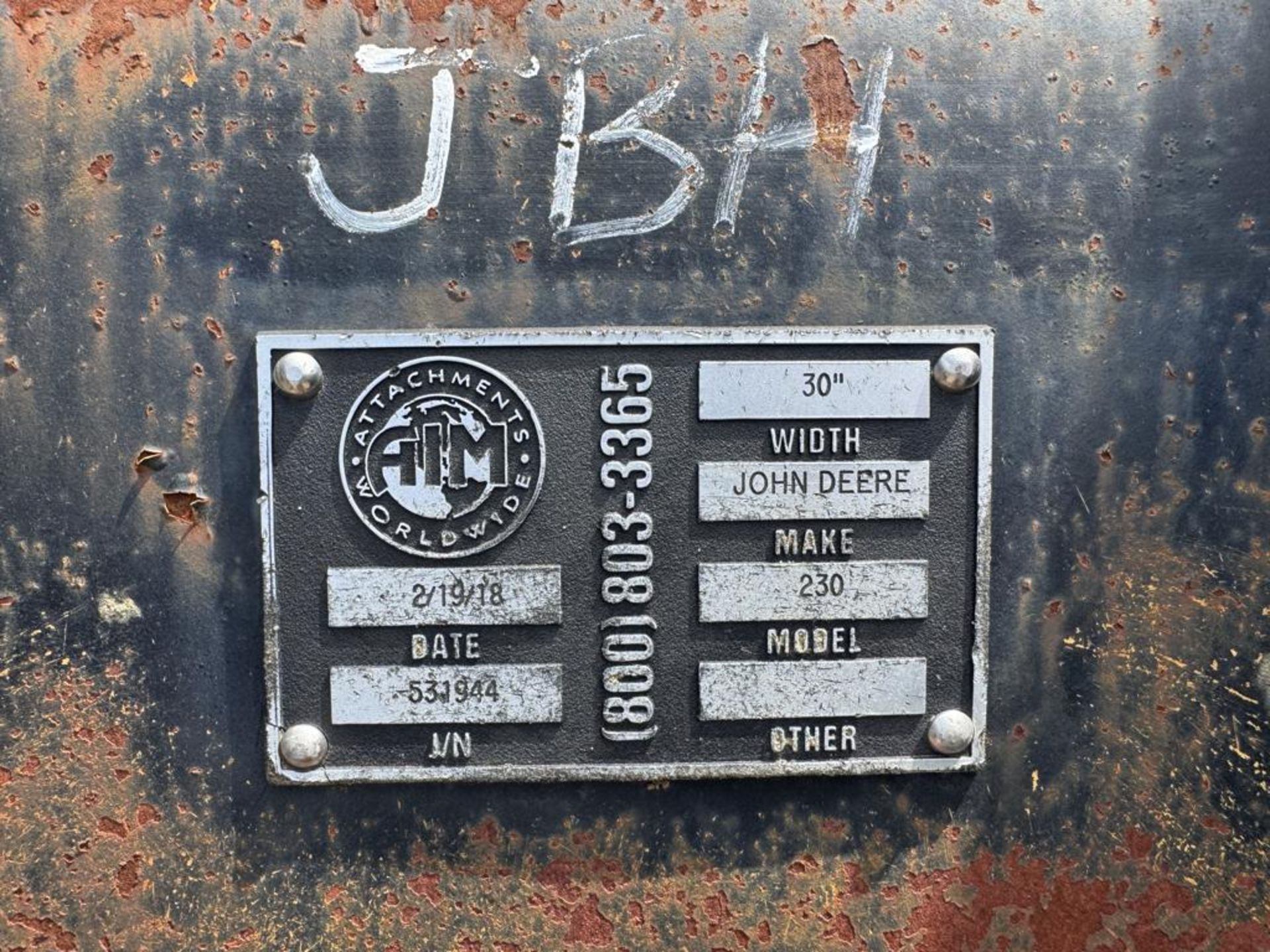 AIM John Deere 230 30" Excavator Bucket - Image 6 of 6