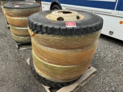 Set of 4 Goodyear 11.00R20 Wheels and Tires
