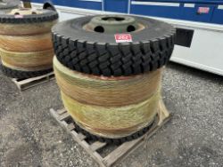 Set of 4 Goodyear 11.00R20 Wheels and Tires