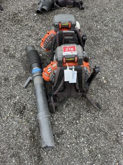 Lot of 2 Husqvarna 580BFS Backpack Blowers