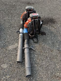 Lot of 2 Husqvarna 580BFS Back Pack Blowers