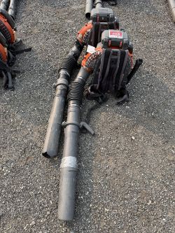 Lot of 2 Husqvarna 580BFS Back Pack Blowers