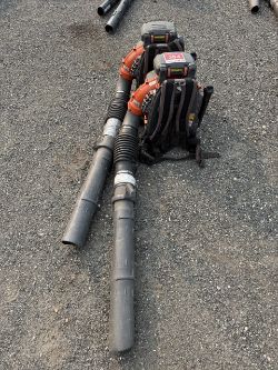 Lot of 2 Husqvarna 580BFS Back Pack Blowers