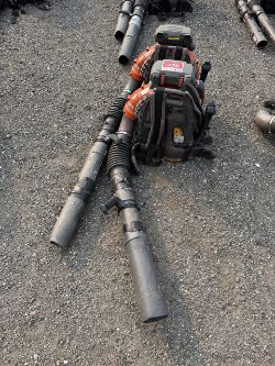 Lot of 2 Husqvarna 580BFS Back Pack Blowers