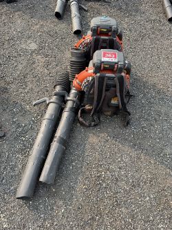 Lot of 2 Husqvarna 580BFS Back Pack Blowers