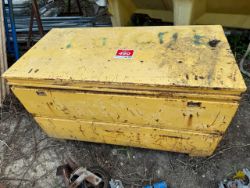 Jobsite Tool Box with Assorted Tools and Equipment