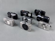 Konvolut von acht Kameras, bestehend aus Olympus "XA" mit Blitz A11, Olympus "µ[mju:]-II ZOOM 80",