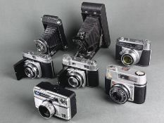 Konvolut 7 Kameras "Kodak", bestehend aus "Kodex No. 1", "Compur", "Instamatic 277 X", "Anastigmat