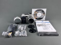 Kamera, Minolta Dimage 7i, 5.0 Mega Pixels, Digital Kamera mit Objektiv Minolta GT Lens 7,2-50.5mm