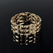 Gliederarmband, 585/14K Gelbgold (punziert), 39,5g, mit Steckschließe, Länge 19,5cm