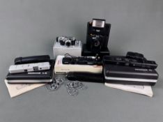 Konvolut 5 Kameras "Minox", bestehend aus "Classic Camera Leica III f No. 525001", "EC", "C", "LX"