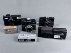 Konvolut von sechs Rollei Kameras, bestehend aus A 110 mit Tessar f= 23mm, Rollei 16, Rolleiflex SL