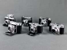 Konvolut von sechs Kameras, bestehend aus Beier Beirette Junior II mit Meyer-Optik Trioplan 1:3,5/4