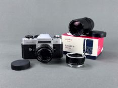 Kamera Leica Leicaflex SL Nr. 1342700 mit 2 Objektiven, bestehend aus Leitz Summicron-R 1:2/50mm Nr
