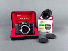Leica R4s Kamera Nr. 1663117 mit Objektiv Leitz Summilux-R 1:1.4/50 Nr. 3033063, in Box mit Karton,